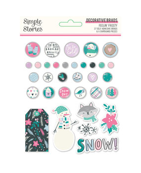 Simple Stories Feelin' Frosty Decorative Brads (16620) (DISCONTINUED)