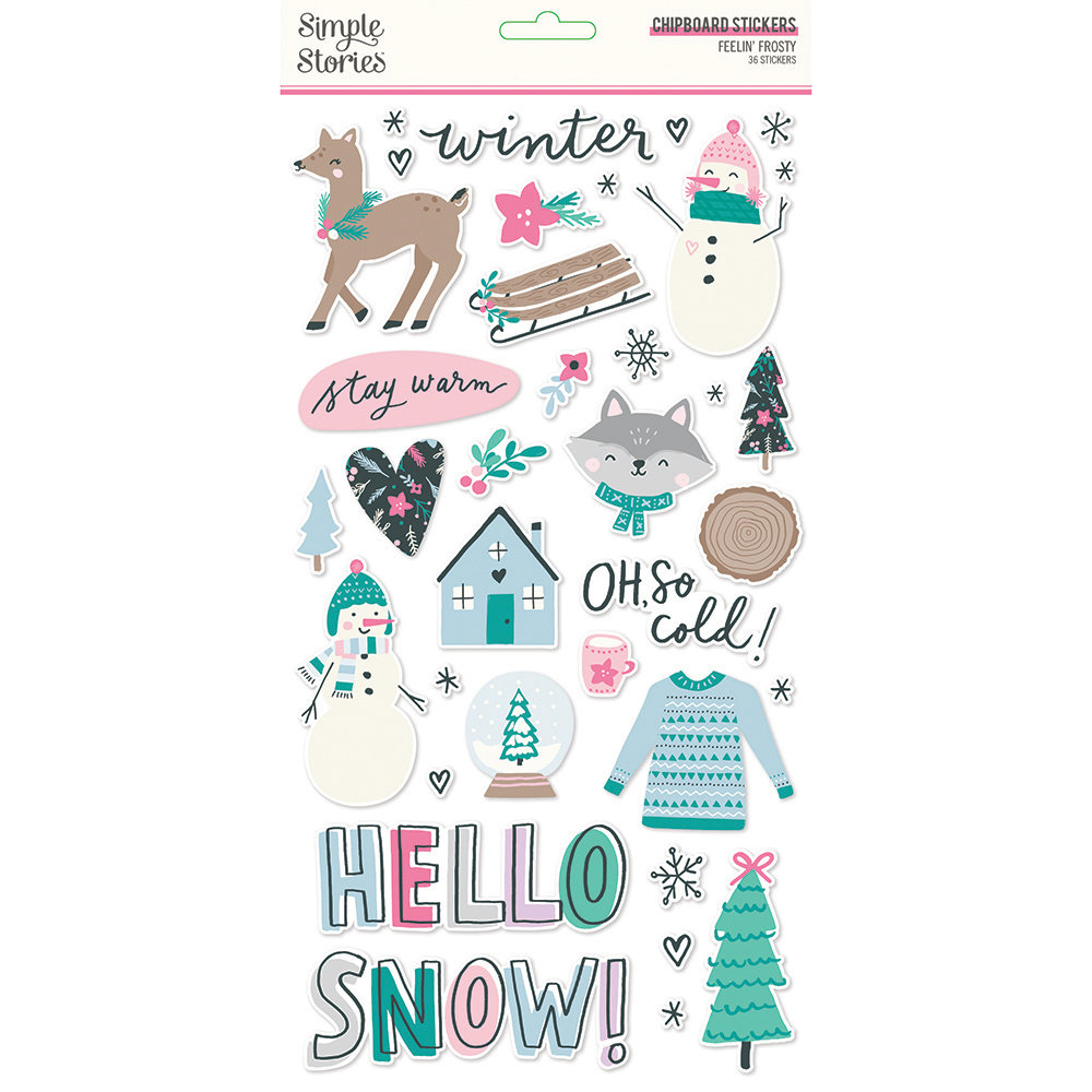 Simple Stories Feelin' Frosty Chipboard (16615) (OUTLET)