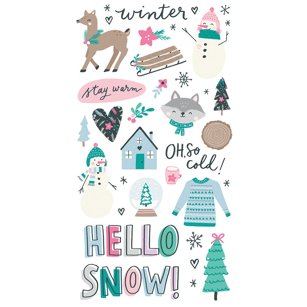 Simple Stories Feelin' Frosty Chipboard (16615) (DISCONTINUED)