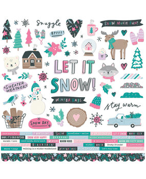 Simple Stories Feelin' Frosty Cardstock Sticker (16601) (DISCONTINUED)