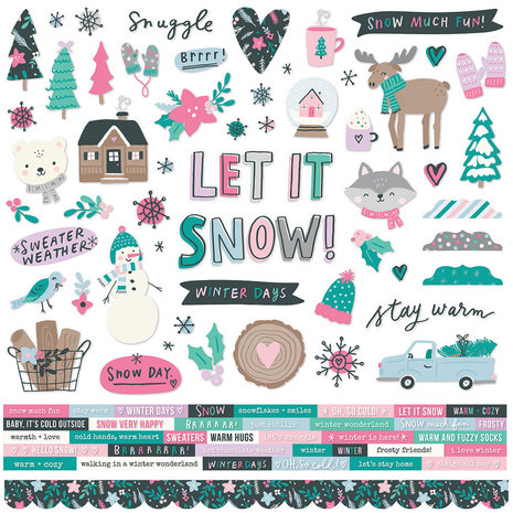 Simple Stories Feelin' Frosty Cardstock Sticker (16601) (DISCONTINUED)