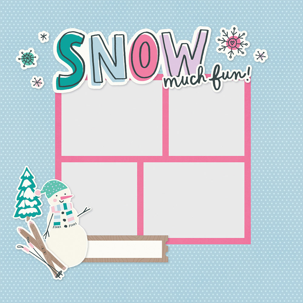 Simple Stories Simple Pages Pieces Snow Much Fun! (16625) (DISCONTINUED)