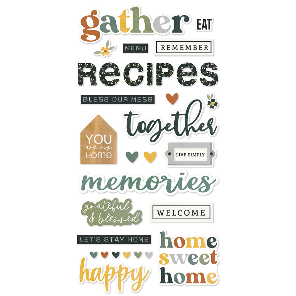 Simple Stories Hearth & Home Foam Stickers (16520) (OUTLET)