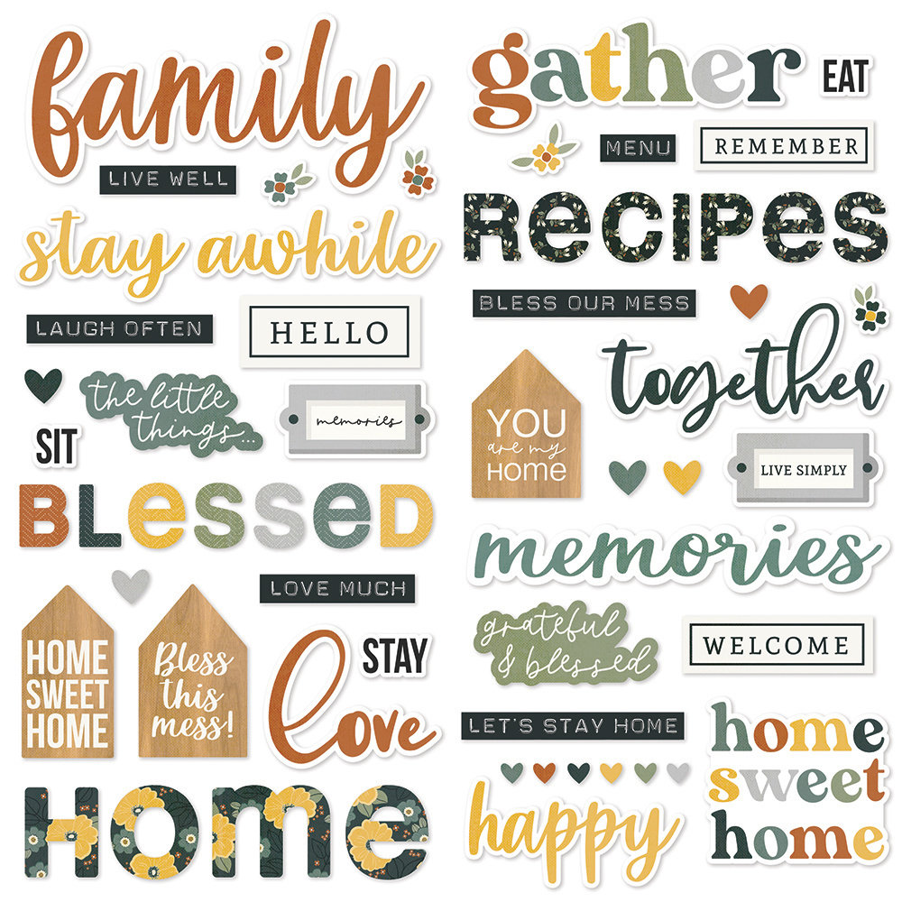 Simple Stories Hearth & Home Foam Stickers (16520) (OUTLET)