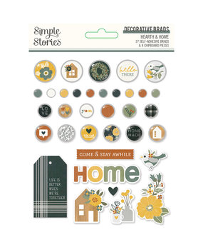 Simple Stories Hearth & Home Decorative Brads (16522) (DISCONTINUED)