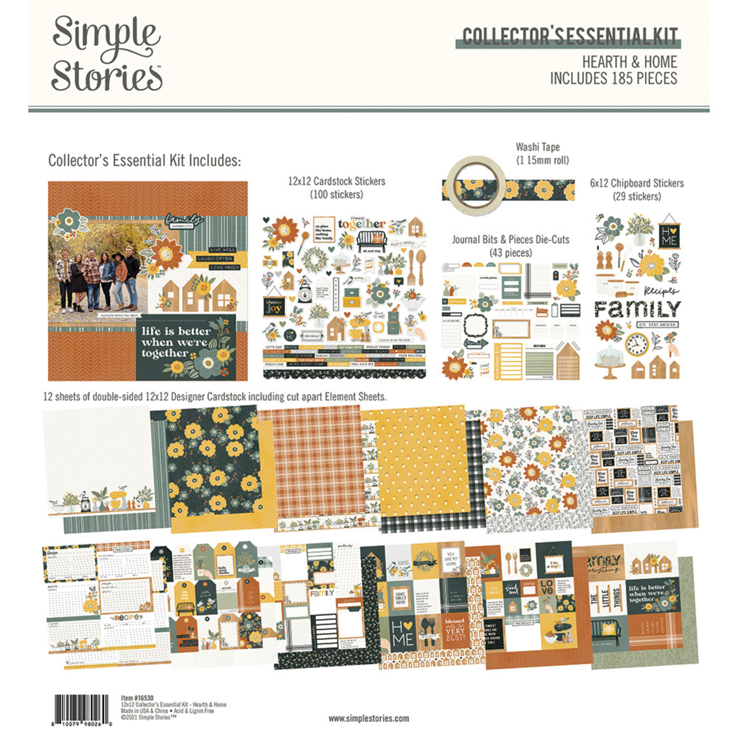 Simple Stories Hearth & Home Collection Sticker Book (16518