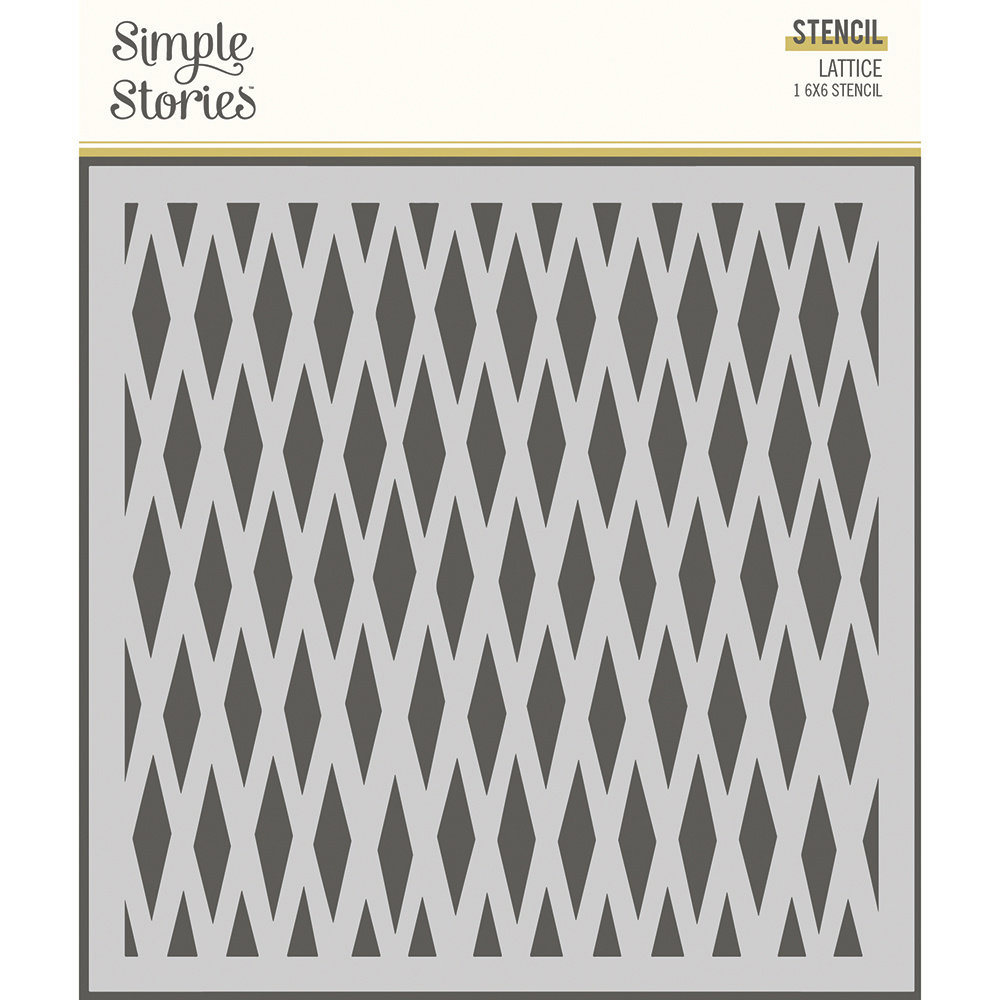 Simple Stories Simple Vintage Weathered Garden Stencil Lattice (16733) (DISCONTINUED)