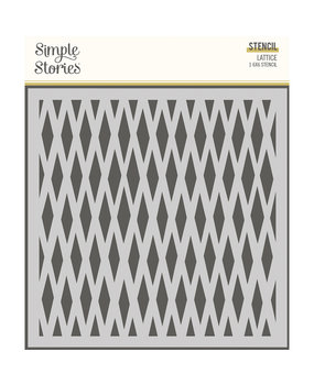 Simple Stories Simple Vintage Weathered Garden Stencil Lattice (16733) (DISCONTINUED)