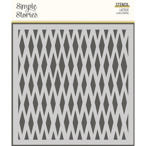Simple Stories Simple Vintage Weathered Garden Stencil Lattice (16733) (DISCONTINUED)