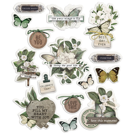 Simple Stories Simple Vintage Weathered Garden Layered Stickers (16727) (DISCONTINUED)