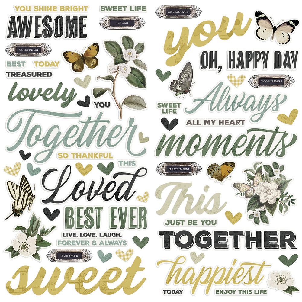 Simple Stories Simple Vintage Weathered Garden Foam Stickers (16726) (DISCONTINUED)