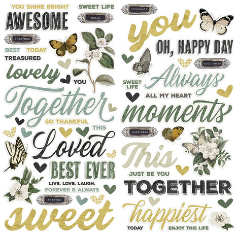 Simple Stories Simple Vintage Weathered Garden Foam Stickers (16726) (DISCONTINUED)