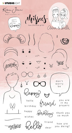 Karin Joan Anna & Bella Missees Clear Stamp (STAMPKJ15) (OUTLET)