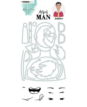 Karin Joan Andrew Missees Man Stamp & Die (KJ-MBKJ-SCD12) (OUTLET)