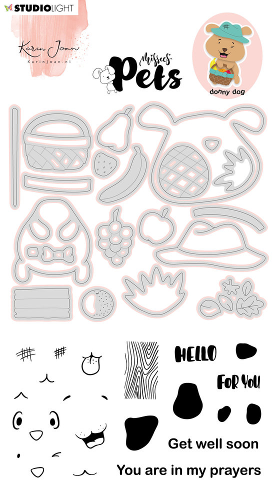 Karin Joan Donny Dog Missees Pets Stamp & Die (KJ-MBKJ-SCD04) (OUTLET) Karin Joan Donny Dog Missees Pets Stamp & Die (KJ-MBKJ-SCD04) (OUTLET)