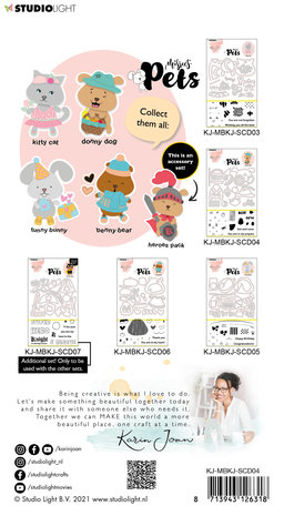 Karin Joan Donny Dog Missees Pets Stamp & Die (KJ-MBKJ-SCD04) (OUTLET) Karin Joan Donny Dog Missees Pets Stamp & Die (KJ-MBKJ-SCD04) (OUTLET)