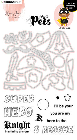 Karin Joan Heroes Pack Missees Pets Stamp & Die (KJ-MBKJ-SCD07) (OUTLET) Karin Joan Heroes Pack Missees Pets Stamp & Die (KJ-MBKJ-SCD07) (OUTLET)