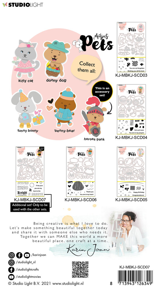 Karin Joan Heroes Pack Missees Pets Stamp & Die (KJ-MBKJ-SCD07) (OUTLET) Karin Joan Heroes Pack Missees Pets Stamp & Die (KJ-MBKJ-SCD07) (OUTLET)