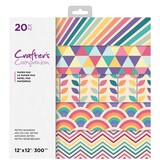 Crafter's Companion Retro Rainbow 12x12 Inch Paper Pad (CC-PAD12-RERA) (OUTLET)