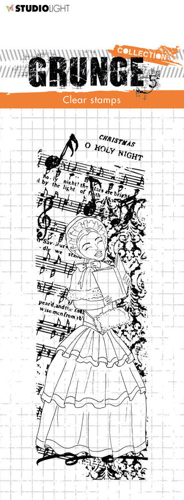 Studio Light Caroling Dickens Girl Grunge Stamps (SL-GR-STAMP97) (OUTLET)