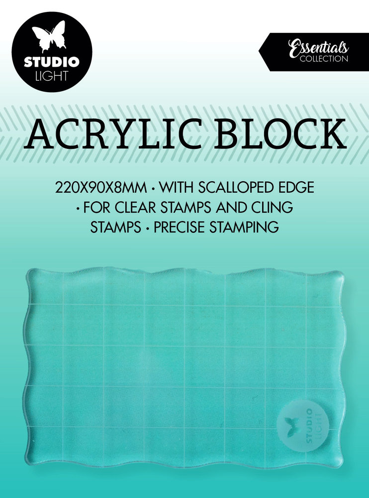 Studio Light Acrylic Stamp Block 50x80mm (SL-ES-ASB03) (BASIC)
