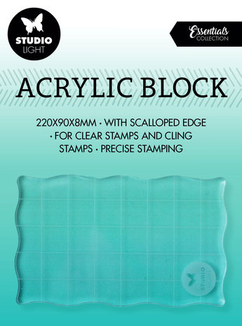 Studio Light Acrylic Stamp Block 50x80mm (SL-ES-ASB03) (BASIC)