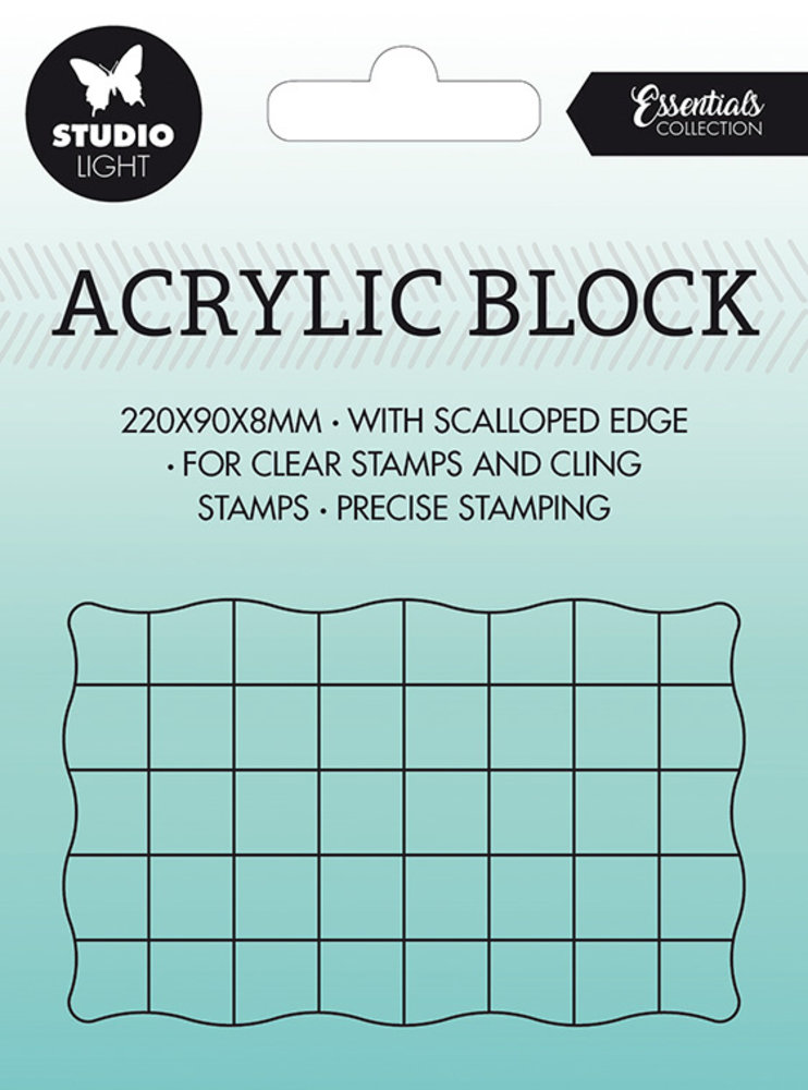 Studio Light Acrylic Stamp Block 50x80mm (SL-ES-ASB03) (BASIC) Studio Light Acrylic Stamp Block 50x80mm (SL-ES-ASB03) (BASIC)