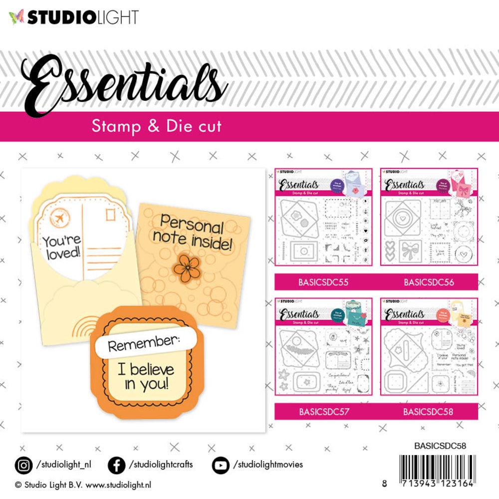Studio Light Square Fancy Envelope Stamp & Die (BASICSDC58) (DISCONTINUED) Studio Light Square Fancy Envelope Stamp & Die (BASICSDC58) (DISCONTINUED)