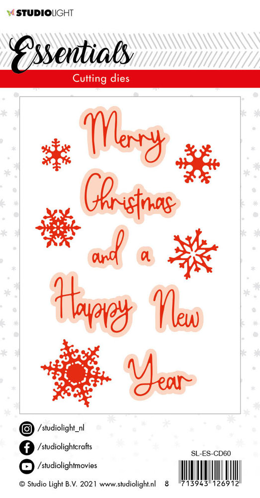 Studio Light Christmas Merry Christmas 1 Cutting Dies (SL-ES-CD60) (OUTLET)