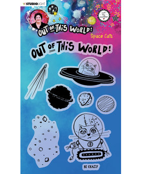 Art By Marlene Out of This World Clear Stamps Space Cats (ABM-OOTW-STAMP71) (OUTLET)