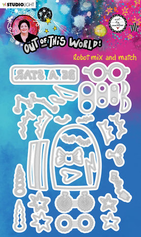 Art By Marlene Out of This World Cut & Emboss Dies Robot Mix and Match (ABM-OOTW-CD85) (OUTLET) Art By Marlene Out of This World Cut & Emboss Dies Robot Mix and Match (ABM-OOTW-CD85) (OUTLET)
