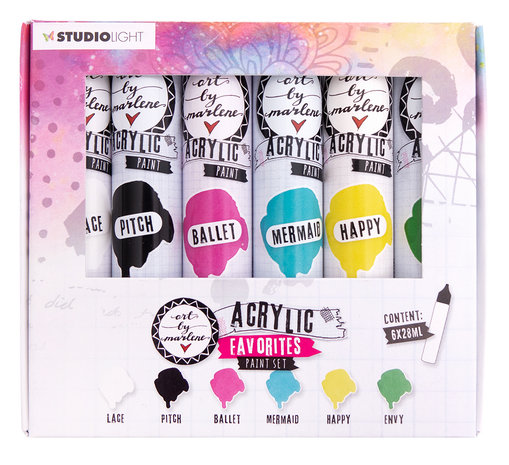 Art By Marlene Essentials Acrylic Paint Set Favorites (6x28ml) (ABM-ES-ACP101) (BASIC)