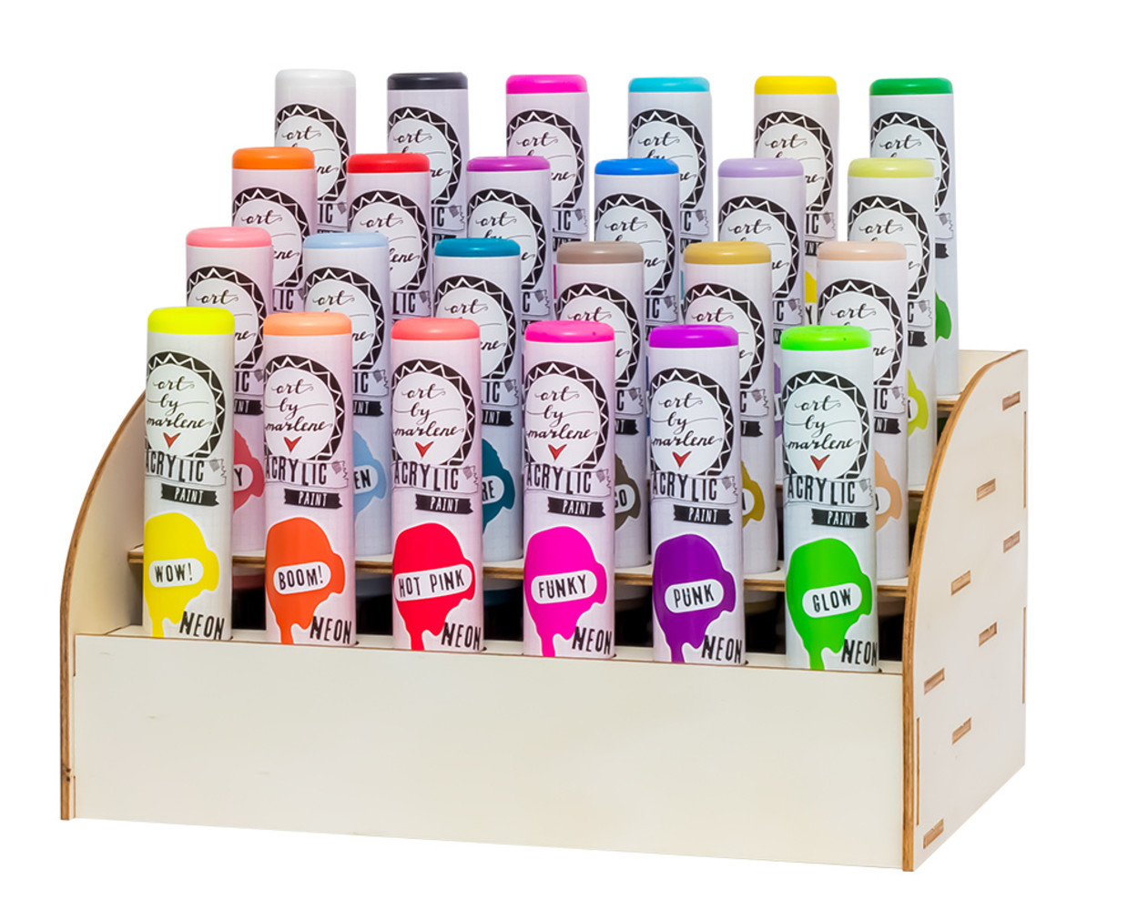 Art By Marlene Essentials Paint Bottles Empty Display for 24 (ABM-ES-TOOLS502) (DISCONTINUED) Art By Marlene Essentials Paint Bottles Empty Display for 24 (ABM-ES-TOOLS502) (DISCONTINUED)