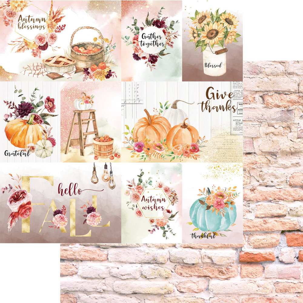 Memory Place Kawaii Paper Goods Autumn Wishes 12x12 Inch Paper Pack (MP-60673) (OUTLET)