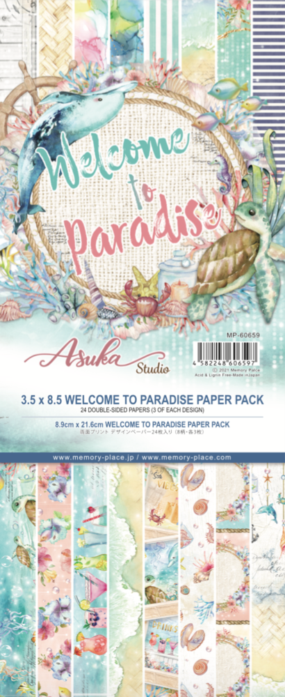 Memory Place Welcome to Paradise Slimline Paper Pack (MP-60659) (OUTLET)