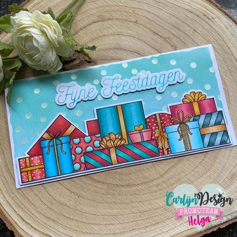 CarlijnDesign Clear Stamps Slimline Presents (CDST-0076) (DISCONTINUED)