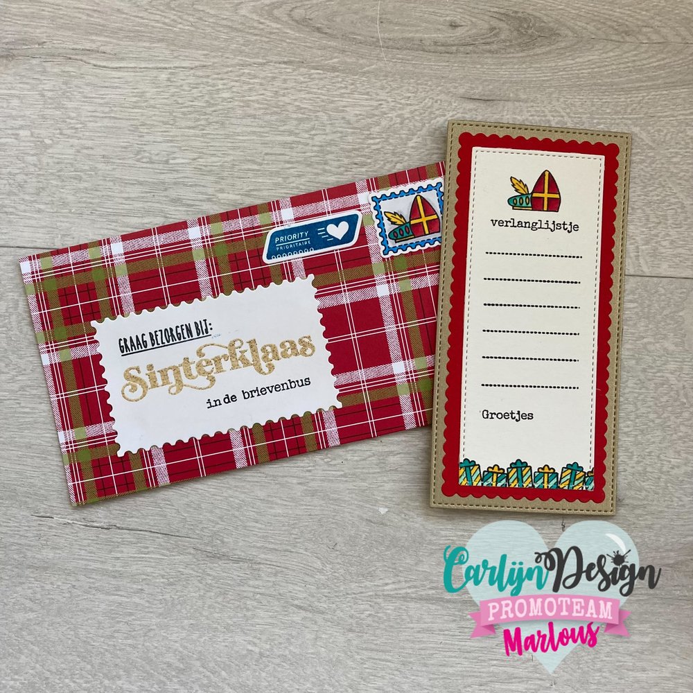 CarlijnDesign Dies Slimline Card 7 & Envelope (CDSN-0136) (DISCONTINUED)