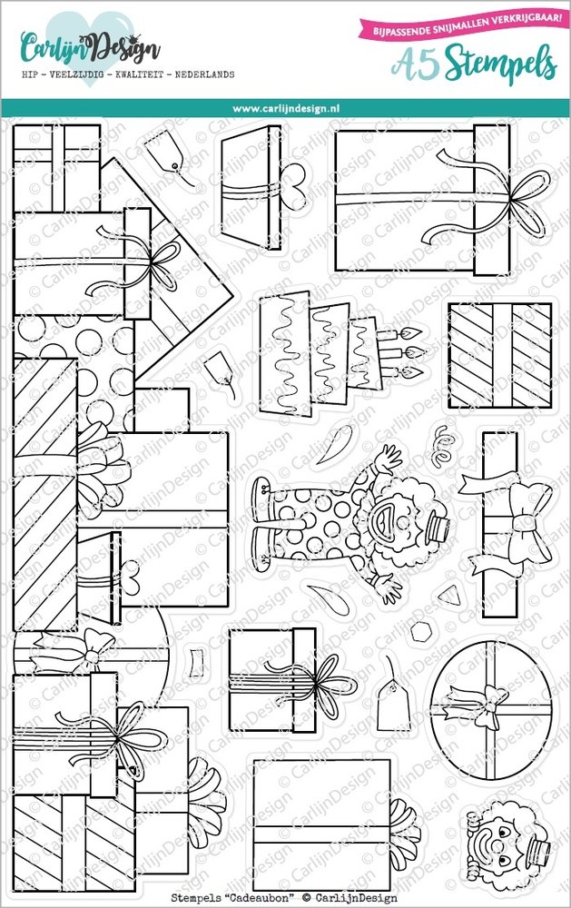 CarlijnDesign Clear Stamps Slimline Presents (CDST-0076) (DISCONTINUED)