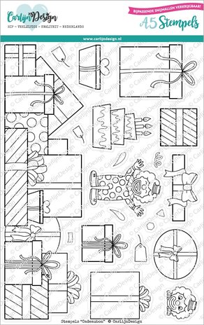 CarlijnDesign Stempels Slimline Cadeaus (CDST-0076) (DISCONTINUED) CarlijnDesign Stempels Slimline Cadeaus (CDST-0076) (DISCONTINUED)