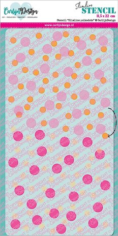 CarlijnDesign Stencil Slimline Polkadots (CDSC-0017) (DISCONTINUED)