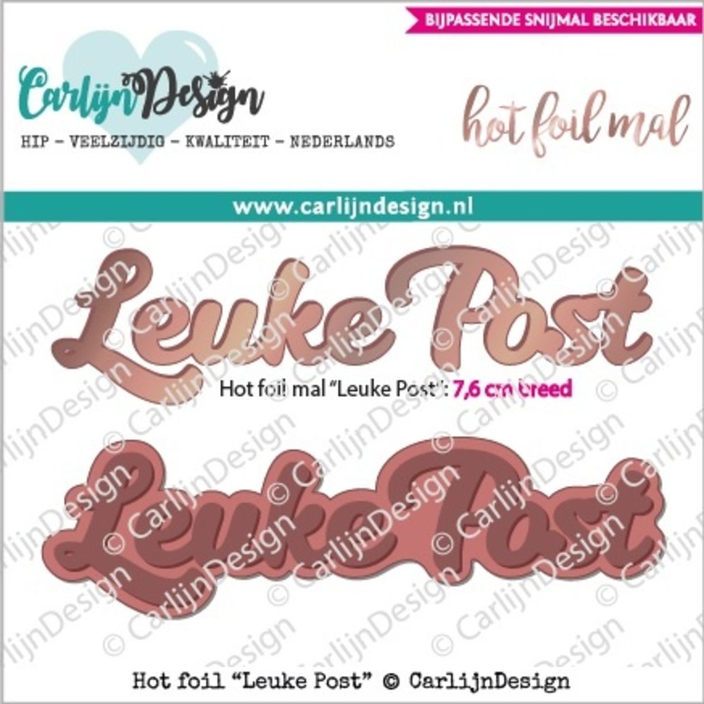 CarlijnDesign Hot Foil Stamps Leuke Post (CDHF-0016) (DISCONTINUED) CarlijnDesign Hot Foil Stamps Leuke Post (CDHF-0016) (DISCONTINUED)