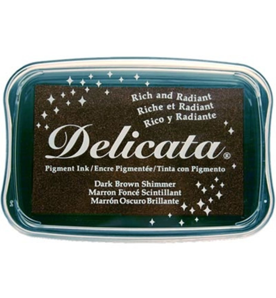 Tsukineko Delicata Large Inkpads Dark Brown Shimmer (DE-000-354) Tsukineko Delicata Large Inkpads Dark Brown Shimmer (DE-000-354)