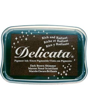 Tsukineko Delicata Large Inkpads Dark Brown Shimmer (DE-000-354) Tsukineko Delicata Large Inkpads Dark Brown Shimmer (DE-000-354)