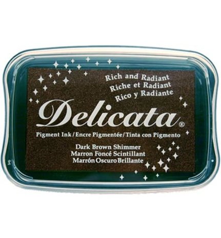 Tsukineko Delicata Large Inkpads Dark Brown Shimmer (DE-000-354) Tsukineko Delicata Large Inkpads Dark Brown Shimmer (DE-000-354)