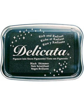 Tsukineko Delicata Large Inkpads Black Shimmer (DE-000-382) Tsukineko Delicata Large Inkpads Black Shimmer (DE-000-382)