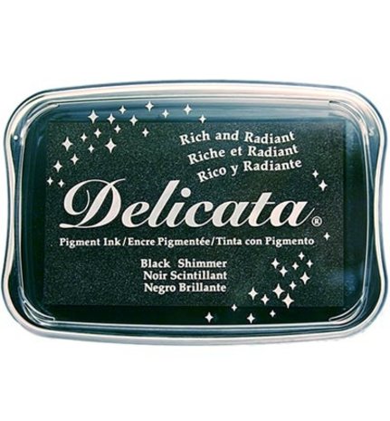 Tsukineko Delicata Large Inkpads Black Shimmer (DE-000-382) Tsukineko Delicata Large Inkpads Black Shimmer (DE-000-382)