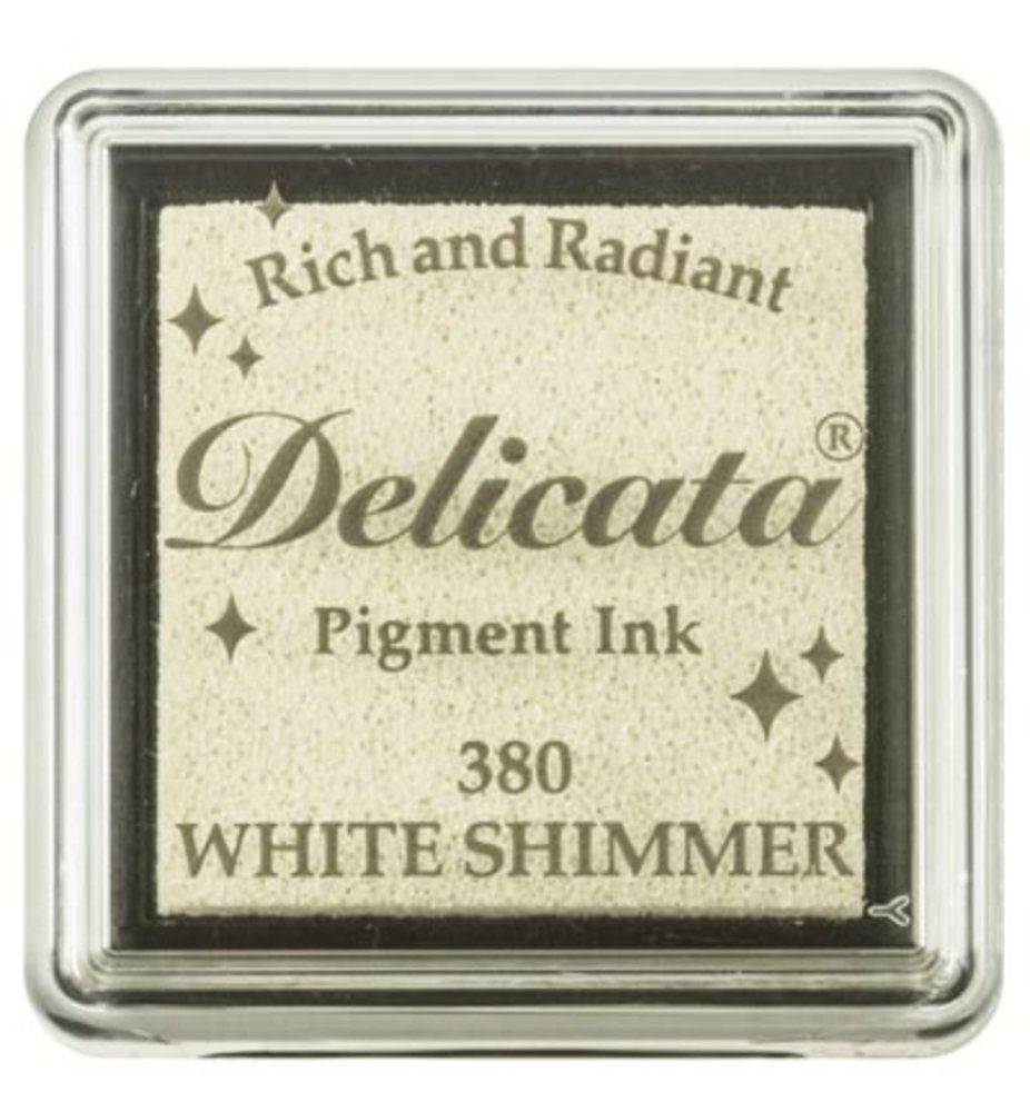 Tsukineko Delicata Small Inkpads White Shimmer (DE-SML-380) Tsukineko Delicata Small Inkpads White Shimmer (DE-SML-380)