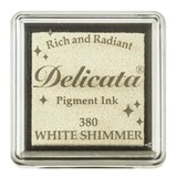 Tsukineko Delicata Small Inkpads White Shimmer (DE-SML-380)