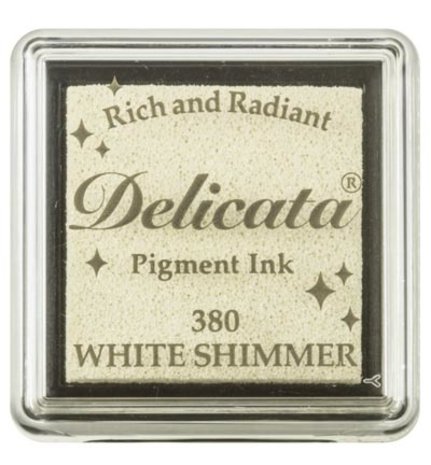 Tsukineko Delicata Small Inkpads White Shimmer (DE-SML-380) Tsukineko Delicata Small Inkpads White Shimmer (DE-SML-380)