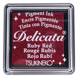 Tsukineko Delicata Small Inkpads Ruby Red (DE-SML-325)